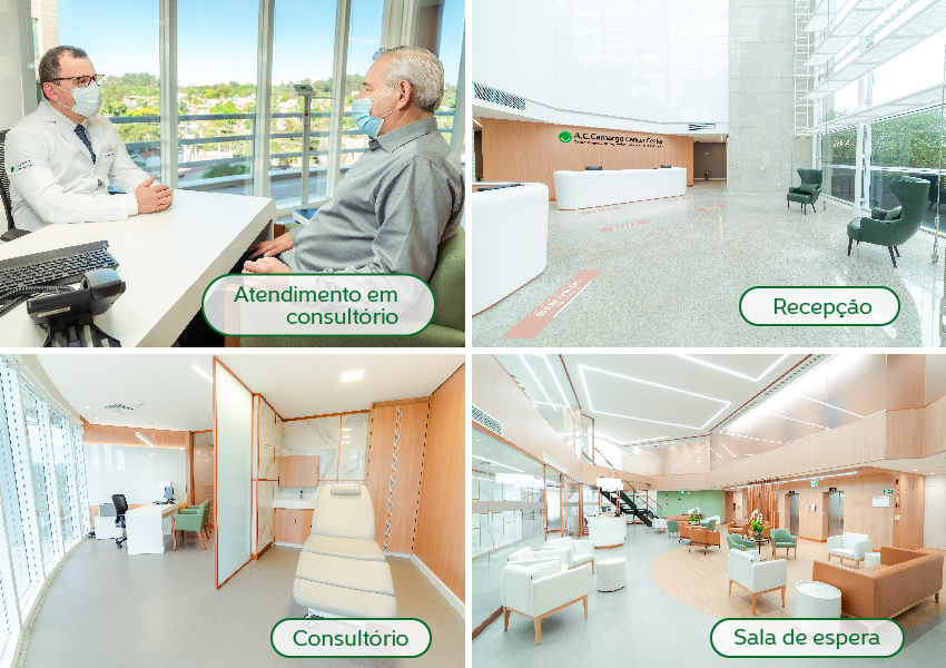 Atendimento, recepção, sala de espera e consultório