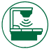 Ícone de um equipamento de radioterapia